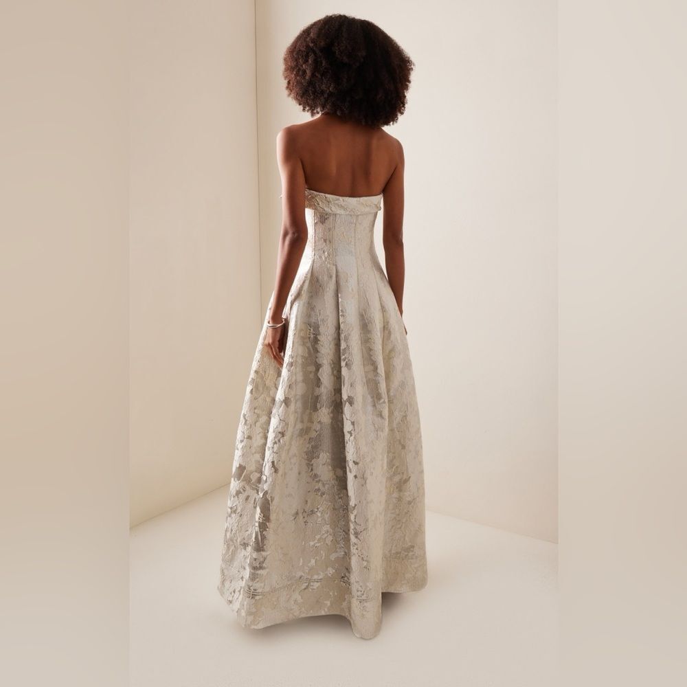 Simkhai Octavia Strapless Metallic Brocade Gown, NWT, Size 0-2 - Picture 8 of 15